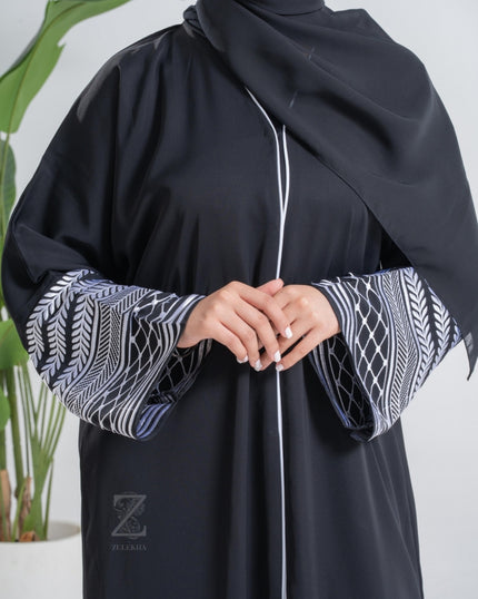 Monochrome Cuff Abaya
