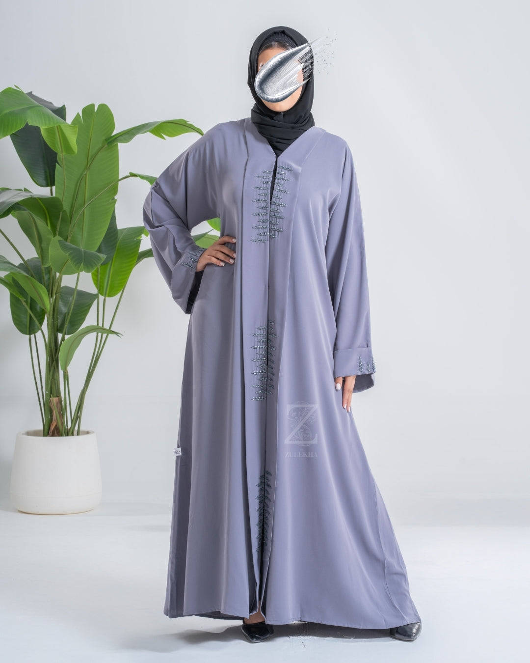 Slate Panel Abaya