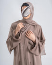 Mocha Linear Abaya