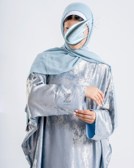 Icy Blue Sheen Kaftan