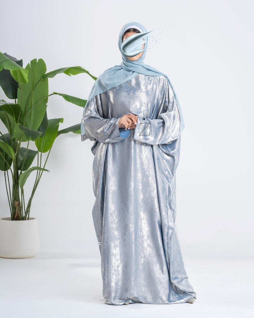 Icy Blue Sheen Kaftan