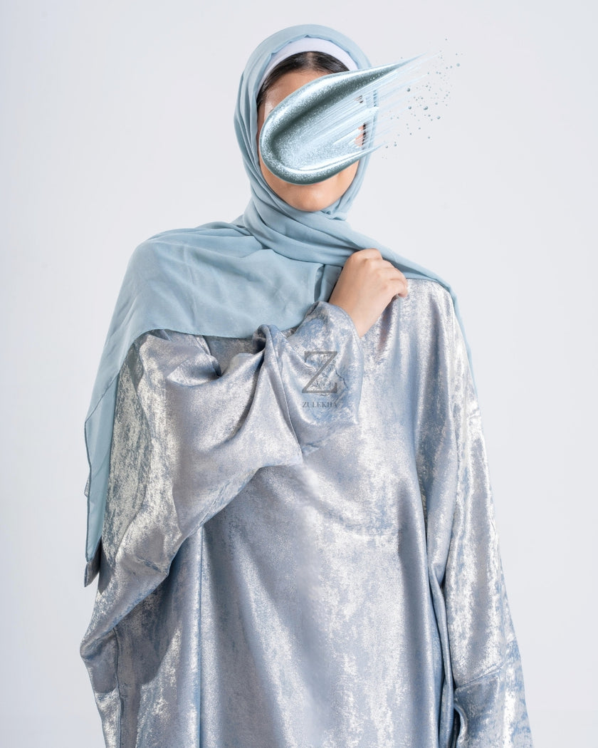 Icy Blue Sheen Kaftan