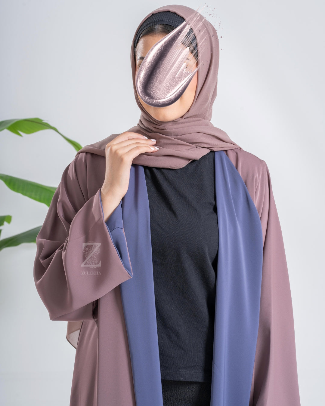 Mauve & LV Reversible Shrug