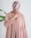 Nude Pleated Executive Abaya