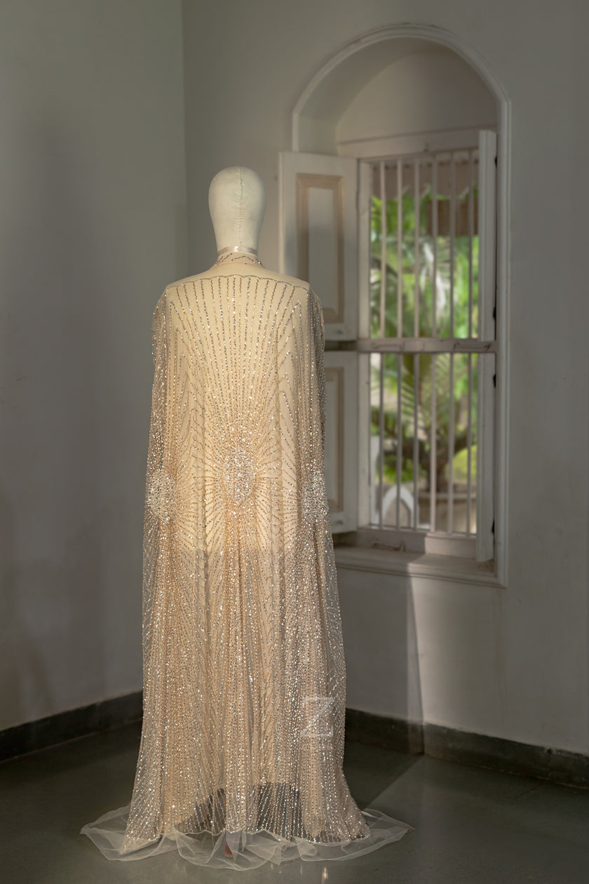 Whispered Glow Buttoned Cape